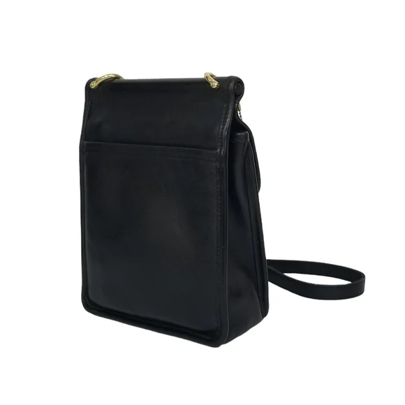 Vintage 1990's Coach Original Black Leather Murphy Shoulder Crossbody Bag #9930